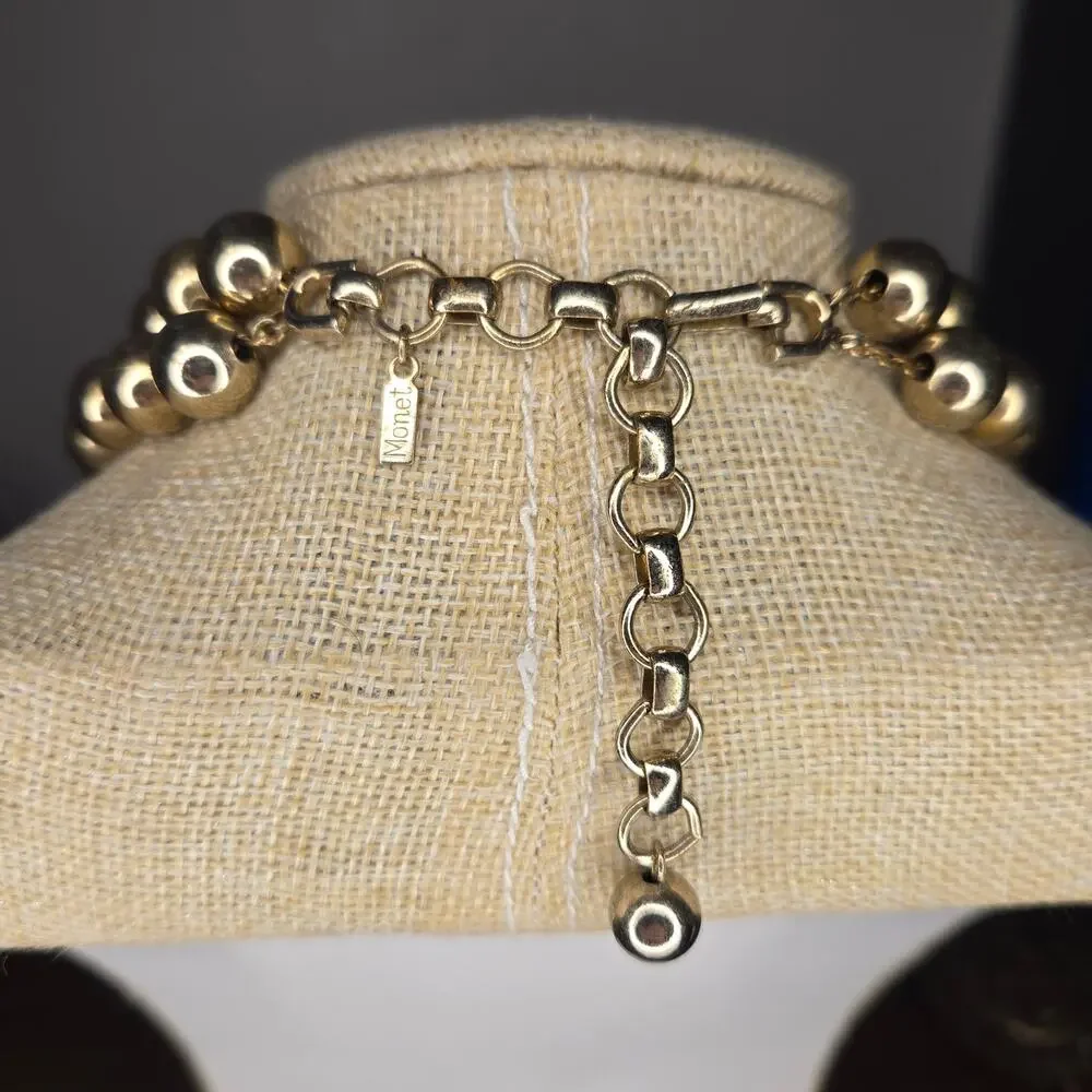 Monet Gold-Tone Two-Strand Beaded Necklace
